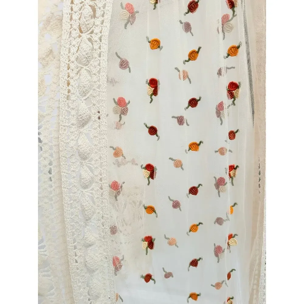 Rare Free People Finest Heart Lace Maxi Tunic Small $398